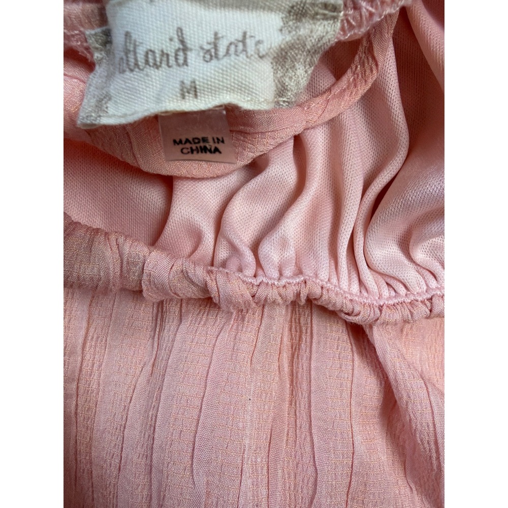 Altar'd State Pink Ruffle Tiered Romper Adjustable‎ Straps IR86108-01A Womens M - Picture 3 of 9